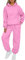 Placitiume Tuta da Donna a Maniche Lunghe Set 2 Pezzi - Felpa con Pantaloni, Rosa, XL