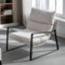 chairus Loungesessel Polsterstuhl Sessel für Wohnzimmer aus Chenille Modern Ohrensessel Schlafzimmer Relaxsessel mit Armlehnen (Beige)
