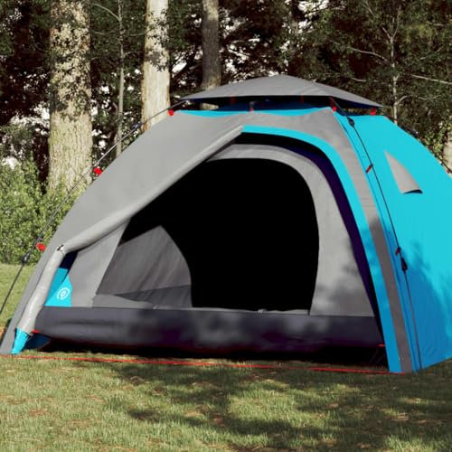 Juroupi Kuppel-Campingzelt 4 Personen Camping Zelt Camping Tent Camping ZubehöR Zelt Blau Quick Release - 4004243