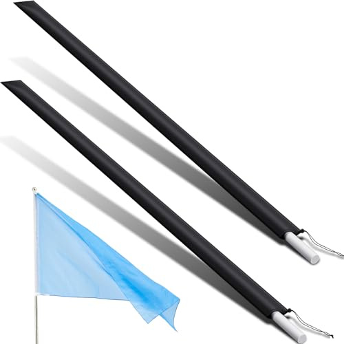Cosblank 2 x Color Guard Flaggen-Schutzhüllen, Farbschutz, Flaggen-Aufbewahrungstasche für 1,8 m, Schwarz