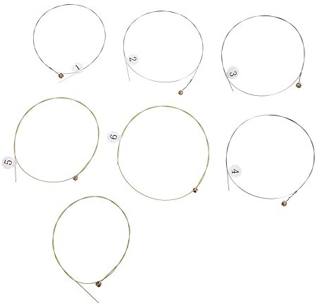 OFFSCH 7stücke Teiliges Lyra Harfensaiten Stahlersatz Pentatonische Saiten Für Kleine Harfe Anfänger Geeignet Langlebig Klarer Klang Stabile Schwingung Einfache Montage