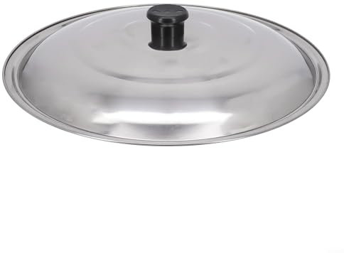 Zilimontt General Lid For Pots, Pans And Skillets, Stainless Steel Cooking Lid, Fits 32Cm, 34Cm, 36Cm,37cm Diameter Flat Pans, Frying Pans, Wok, Cookware(34cm)
