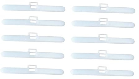 10 stücke Vertikale Fenster Jalousie Lamellen Top Kleiderbügel Tabs Weiß 85mm Doppel Slot