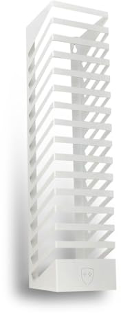 GAMESHIELDZ Wall Mount Games Storage Tower Rack – 15 Slot White Display Unit Compatible with Xbox, PlayStation, Switch & DVD Cases – Wall Mounted or Freestanding – UK Made
