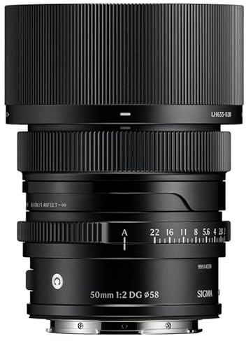 SIGMA Objectif 50mm f/2 DG Noir Contemporary kompatibel mit Sony E