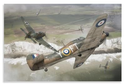 Hawker Hurricane Militärflugzeug (16) Posterdruck, Kunst, Wandgemälde, Leinwandposter, moderne Schlafzimmer-Dekoration, 40 x 60 cm