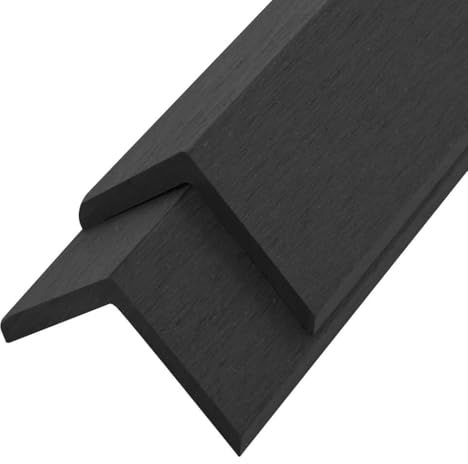 Mokuyary 5 Stück WPC Terrassenwinkel 170 cm schwarz für Terrassenboden