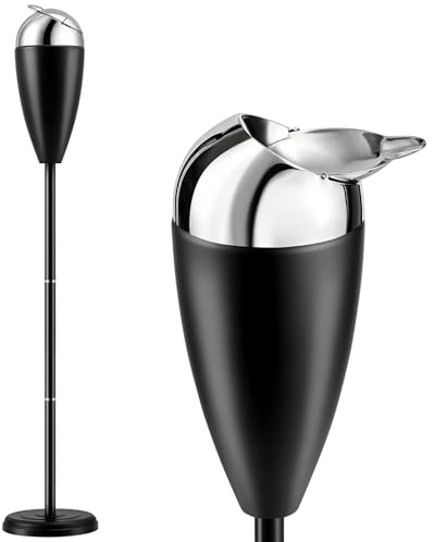 Ashtray with Lid, 3-Level Adjustable Outdoor Ashtray, Standing Ash Tray