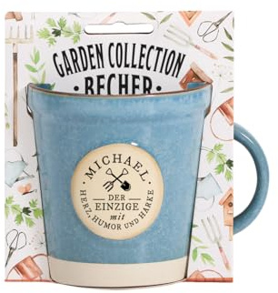 Garden Collection Becher aus Steinzeug, Rustikale Kaffeetasse Tasse -für Michael