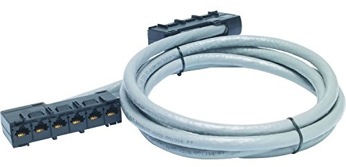 APC 3.3m Cat5e UTP CMR Data Distribution Cable 6xRJ-45 Jack to 6xRJ-45 Jack - Grey