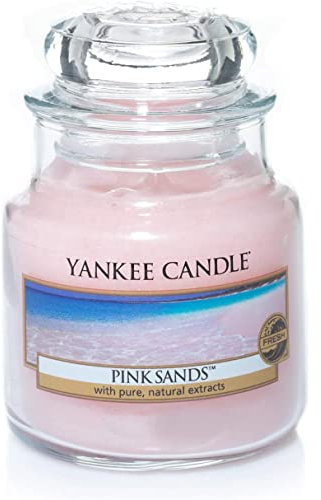 Yankee Candle Scented Candle | Pink Sands Small Jar Candle | Burn Time: Up to 30 Hours