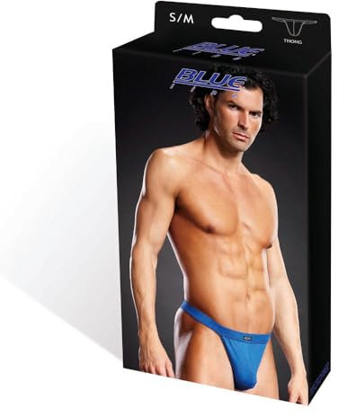 Blueline Men's Microfiber Thong, Royal Blue, Small/Medium
