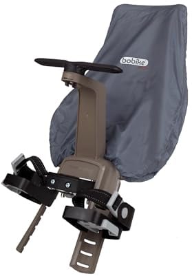 BOBIKE 8015300045 - Regenschutz für Bobike MINI- und Maxi-Fahrradkindersitz schützt Ihren Stuhl vor Regen, Schnee oder Hagelin Farbe Grau