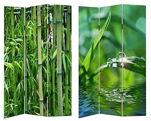 HTI-Line Paravent Bambus Sichtschutz Spanische Wand Raumteiler OVP