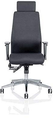 Dynamic OP000094 Onyx Ergo Posture Chair with Arms and Headrest - Black