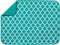 S&T INC. XL Dish Drying Mat Alfombrilla de Secado de Platos, Poliéster, Enrejado Verde Azulado, 45.7L x 61W cm