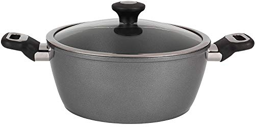 Thomas 1406204 Titanium Casserole Pan with Glass Lid, 26 cm, 5 L, Grau