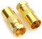 NANYI F-Stecker Stecker auf Koaxialbuchse Buchse Adapter, TV-Antenne Koaxialkabel F-Steckverbinder Adapter Satellite F-Typ Schraubanschluss Buchse auf HF-Koax-Buchse Konverter -2Pack