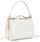 Leah Ward Ladies Women's Chic Patent Top Handle Clutch Handbag Wedding Evening Bags 16688 (White)