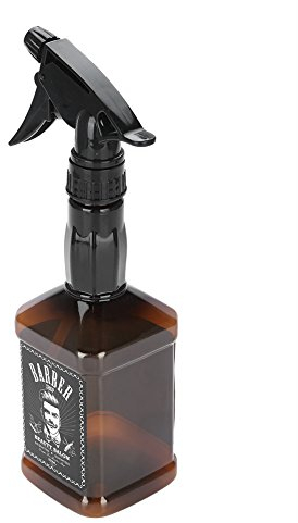 Fina Botella de Niebla Vacía Fina 650 ml Portátil Peluquería Salon Hair Tool Agua Recargable Botella de plástico, Trigger de plástico Botella de riego de nebulización para Salon Tool Mist(Marrón)