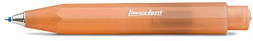 Kaweco FROSTED SPORT Kugelschreiber Mandarine I Business Kuli aus hochwertigem Kunststoff in Orange I Sommerlicher 12 g Taschen-Kugelschreiber mit Herzkurvenmechanik I Druckkugelschreiber 10,5 cm