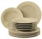 SELTMANN WEIDEN Tafelservice 12-teilig BT - Beat - Form: Rund mit Rillenrelief - moderner Stil - Sandbeige - Color Glaze