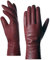 Harssidanzar Lederhandschuhe Für Damen,Damen Italienische Lammfell Lederhandschuhe Kaschmir Gefüttert,Burgund, XL