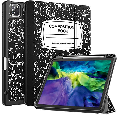 Fintie SlimShell Schutzhülle mit Stifthalter für iPad Pro 11 Zoll (4., 3. & 2. Generation) 2022/2021/2020 – [Unterstützt 2. Generation] Weiche TPU-Rückseite, automatische Wake/Sleep, Kompositionsbuch