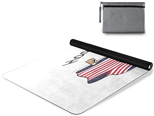 MNSRUU Yogamatte zum Aufhängen, rutschfest, mit Tasche, leicht, 180 x 66 cm