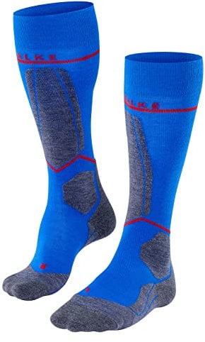 FALKE Herren Skisocken SK4 Energizing Light M Kh Wolle Funktionsmaterial mit Kompression 1 Paar, Blau Olympic 6940, 42-43