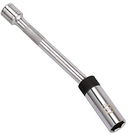 CASOMAN 3/8 Drive, 5/8 x 8-Inch Magnetic Swivel Spark Plug Socket, 360 Degree Swivel, Enhanced Magnetic Design, 6 Point, Cr-V Steel