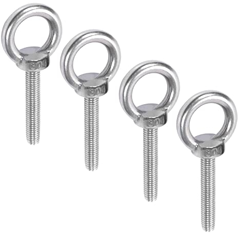 Dtoterul Anneau de Levage M10 - 4 Pièces Boulons à Oeil en Acier Inoxydable 304 - Vis de Levage à Filetage Mâle