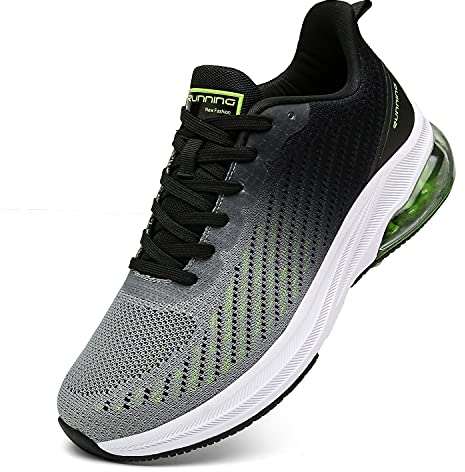 frysen Herren Damen Sportschuhe Fitness Schuhe Running Sneaker Sport Sneakers Laufschuhe Trekkingschuhe.Green white47