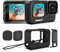 Kit d'accessoires pour GoPro 11/GoPro 10/GoPro 9 Black [10PCS], Boîtier Protection Silicone avec Cordon+6PCS Films de Protection d'écran + 3PCS Housse Capuchon d'objectif pour GoPro Hero 11/10/9