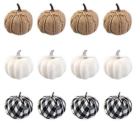 CaCaCook Künstliche Kürbisse Simulation Schaum Kürbisse Ernte Gefälschte Modelle Deko Zierkürbisse Thanksgiving Halloween Weihnachten Requisiten