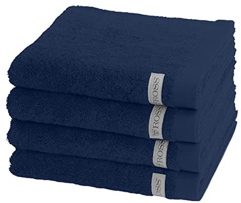 Ross - 4 teiliges Frottier-Set - Sinfonie (4 X Handtuch im Set) - 500 g/m2 - Baumwolle - Walkfrottee - saugstark - weich und flauschig - Denim