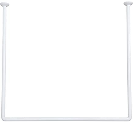 Tendance - Barre d Angle en u 80x80x80 cm en Aluminium - Blanc