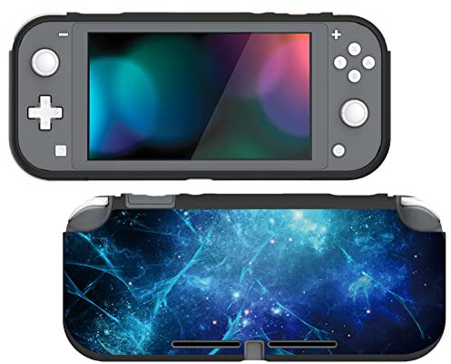 playvital Coque pour Switch Lite,Housse de Protection pour Nintendo Switch Lite Console,Étui Silicone TPU Souple Anti-Griffes et Anti-Chocs-Bleue Nébuleuse