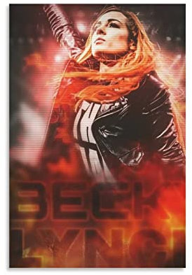 Shenywell Bilder Wohnzimmer Modern The Man Becky Lynch Vintage Poster Leinwanddruck Gemälde Poster und Drucke, Wandkunst für Dekoration 30x40cm Kein Rahmen