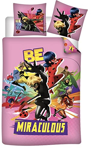 Carbotex bettbezug Miraculous 140 x 200 cm rosa, 176LB