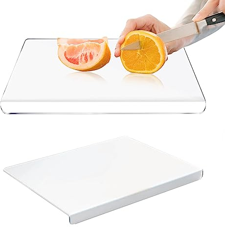Taglieri in acrilico per bancone della cucina, tagliere trasparente per cucina con bordo antiscivolo trasparente per controsoffitto, protezione per controsoffitto casa ristorante (30,5 x 20,3 cm)