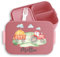 Kinder Bento Box Midi Lunchbox für Mepal Bentobox - Traktor Trecker Bulldog Schlepper Landwirtschaft - 900 ml - Rosa - kindergarten geschenke personalisierte brotdose traktorfans roter lunch