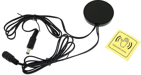 Maxmoral Interruttore dimmer touch a LED nascosto da 12 V con adattatore per spina CC, oscuramento del sensore, per strisce luminose Smart Home, penetra in legno e vetro senza bisogno di fori