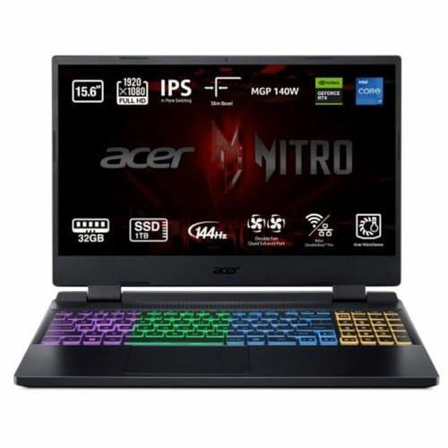 Acer Nitro 5 AN515-58-77YB 15.6 i9-12900H 32GB RAM 1TB SSD Nvidia Geforce RTX 4060 Laptop