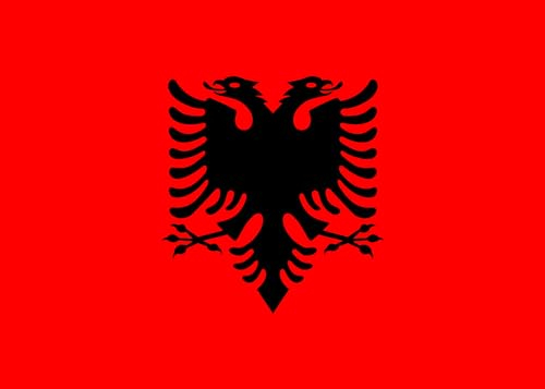 TrendClub100® Fahne Flagge „Albanien Albania AL“ - 150x90 cm / 90x150cm