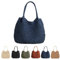 CXINLky Sac en paille d'été pour femme - Grande capacité - Style bohème - Tressé - Sac de plage, bleu