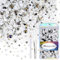 NACHLYNN 60g Mix Pearls and Rhinestones for Crafts Flatback Rhinestones Half Round Mixed Size 3mm-10mm Flatback Pearls for Crafts DIY Nail Art Shoes Clothes Tumblers Mugs (Black White)