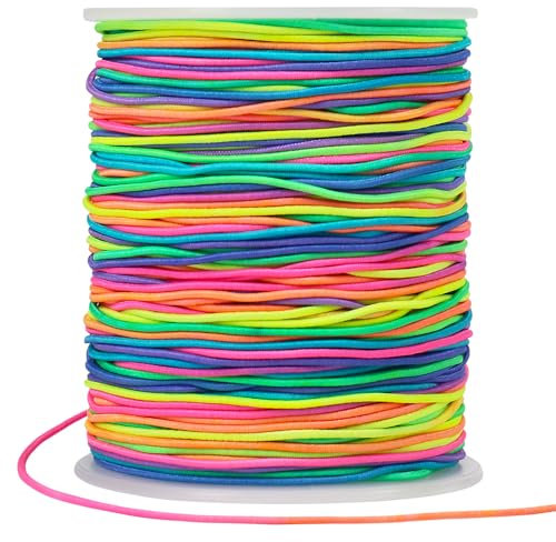 Vivifying 200m Gummiband für Armbänder, 1mm Elastisches Band für Armbänder, Perlen, Halskette und DIY Schmuckherstellung