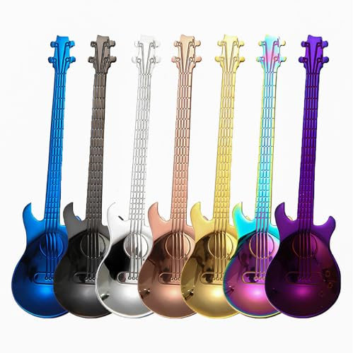 7 Stück Regenbogen Löffel Größen Blumen Set, Edelstahl Löffel, Rührlöffel Kaffeelöffel für Kaffee, Zucker, Eistee,Marmelade und Dessert