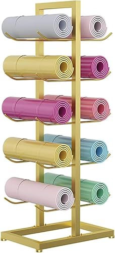 XDRGOOIUY Präsentationsständer für Yogamatten, Aufbewahrungshalter für Schaumstoffrollen in der Garage und im Fitnessstudio, für 10/20 Matten (Yogamatte Nicht im Lieferumfang enthalten)